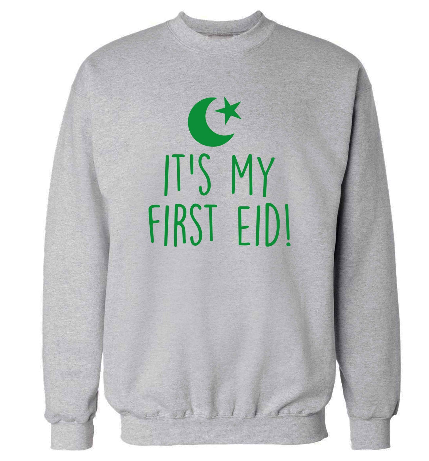 It's my first Eid adult's unisex grey sweater 2XL