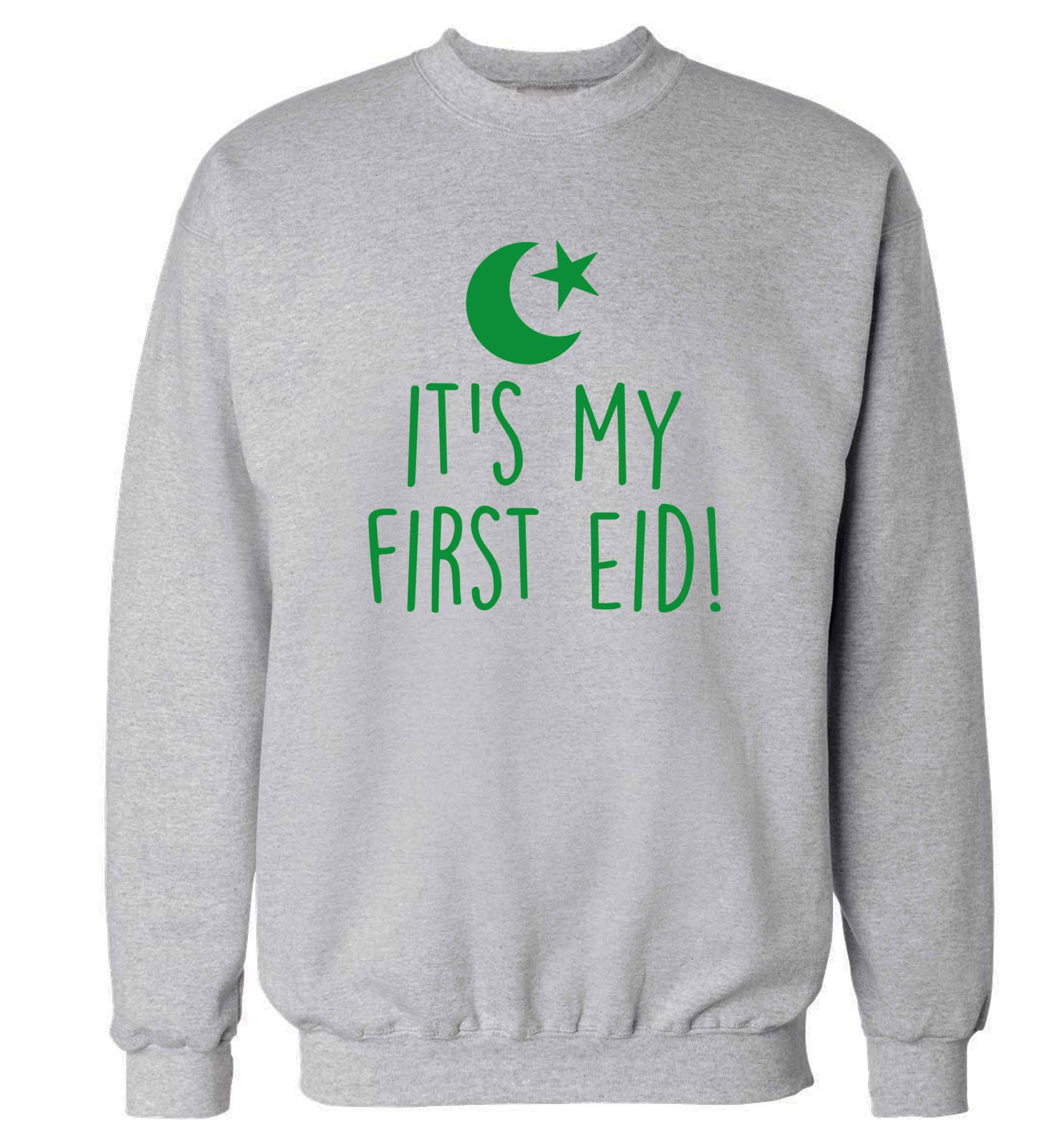 It's my first Eid adult's unisex grey sweater 2XL