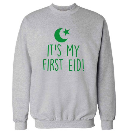It's my first Eid adult's unisex grey sweater 2XL
