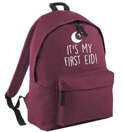It's my first Eid black adults backpack