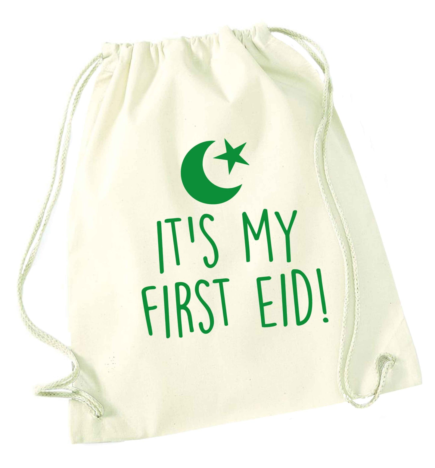 It's my first Eid natural drawstring bag