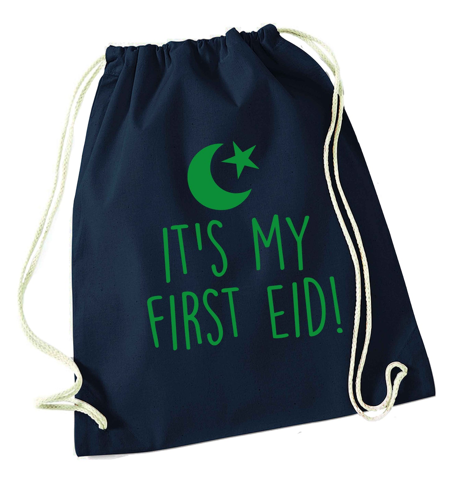 It's my first Eid navy drawstring bag