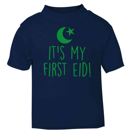 It's my first Eid navy baby toddler Tshirt 2 Years