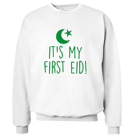 It's my first Eid adult's unisex white sweater 2XL