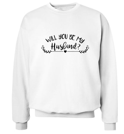 Will you be my husband? Adult's unisex white Sweater 2XL