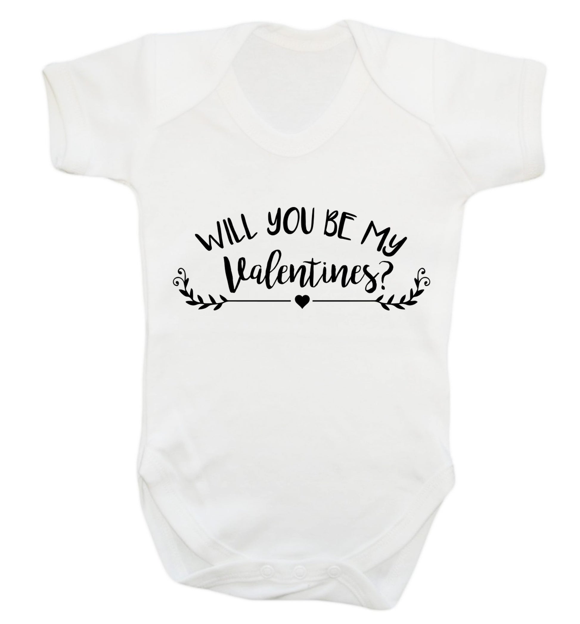 Will you be my valentines? Baby Vest white 18-24 months