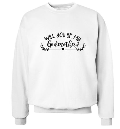 Will you be my godmother? Adult's unisex white Sweater 2XL