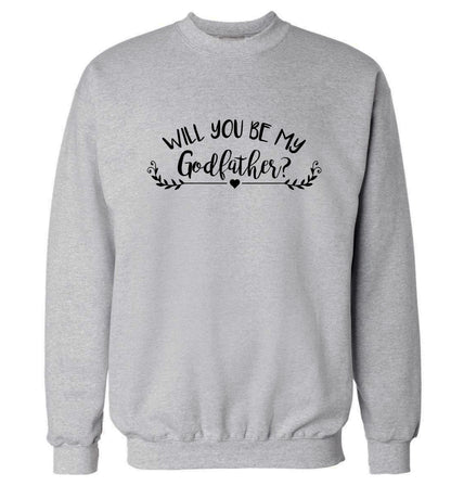 Will you be my godfather? Adult's unisex grey Sweater 2XL