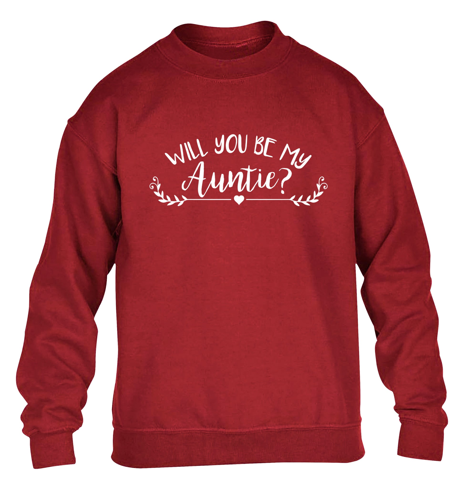 Will you be my auntie? children's grey sweater 12-14 Years