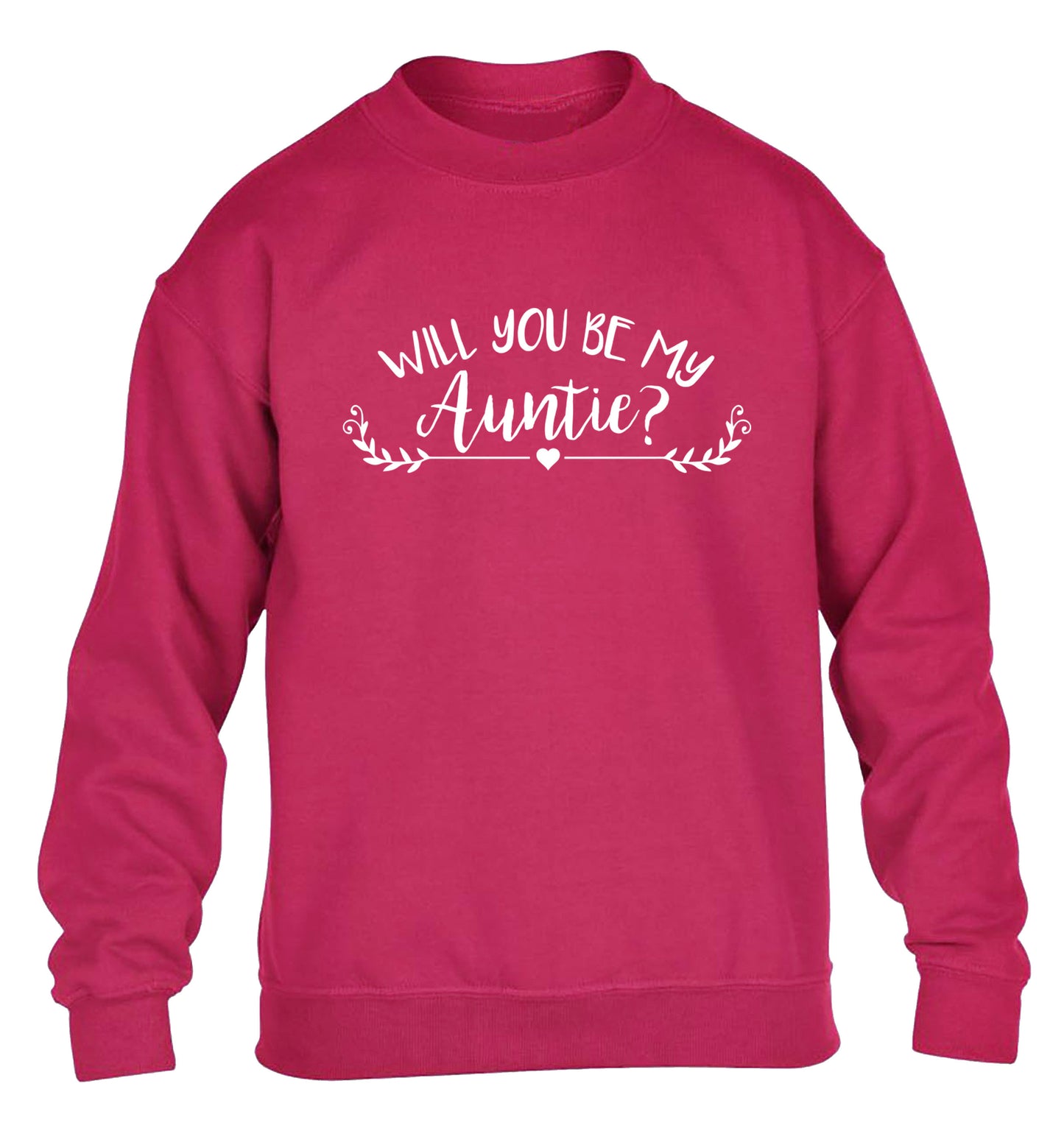 Will you be my auntie? children's pink sweater 12-14 Years