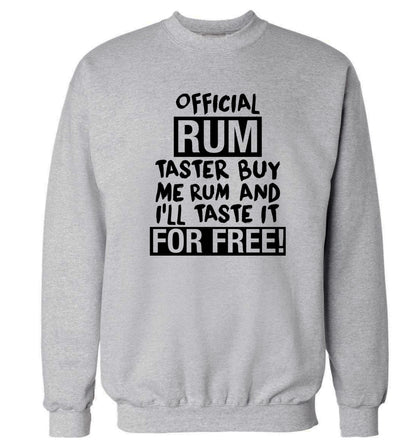 Official rum taster buy me rum and I'll taste it for free Adult's unisex grey Sweater 2XL
