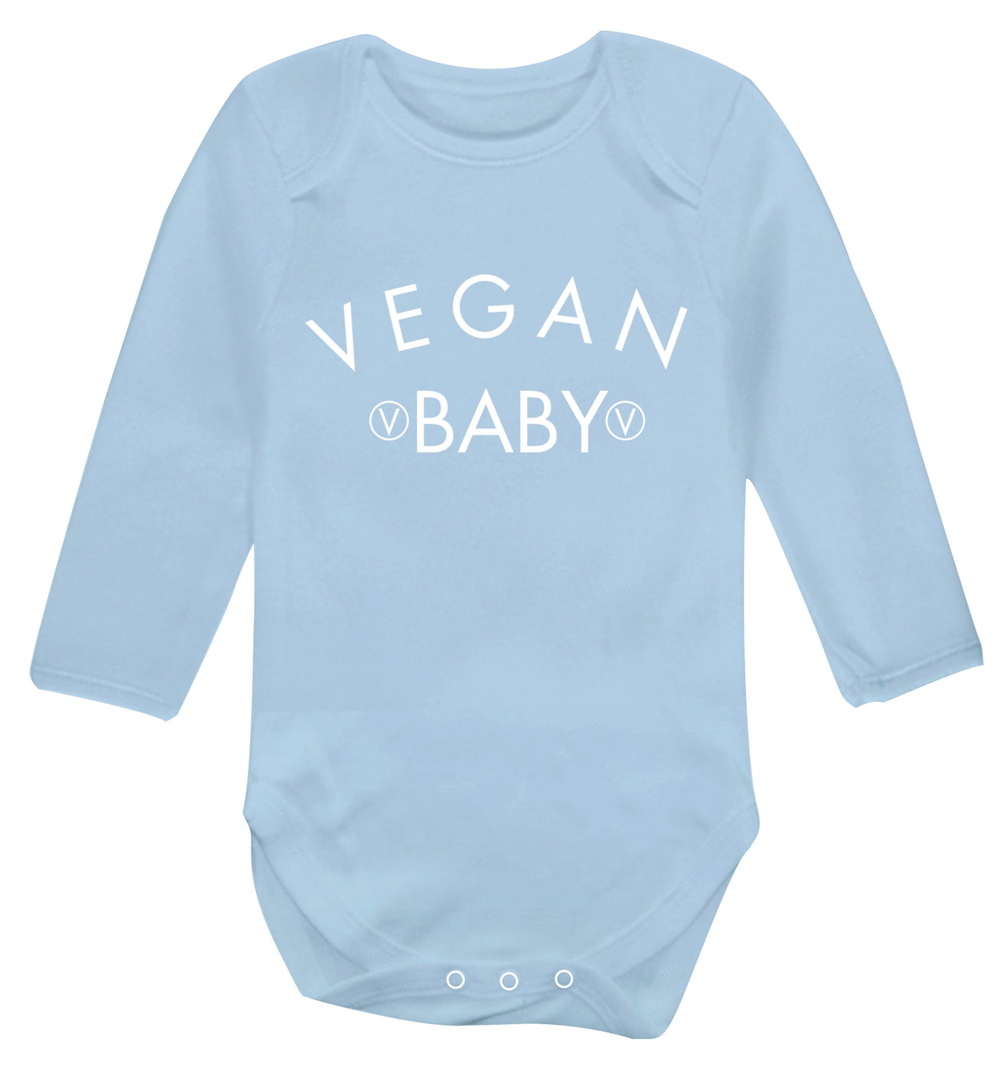 Vegan baby Baby Vest long sleeved pale blue 6-12 months