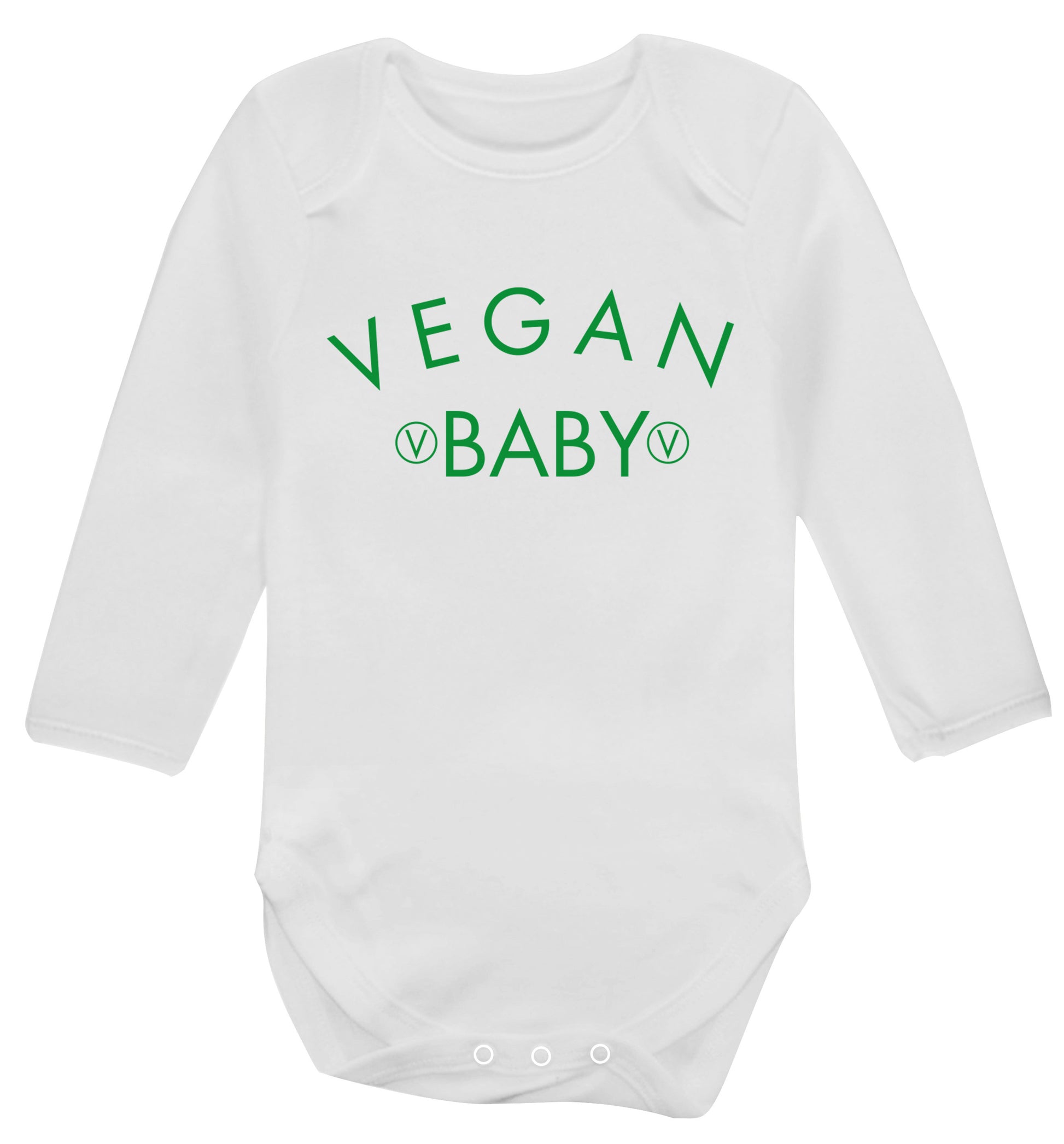 Vegan baby Baby Vest long sleeved white 6-12 months
