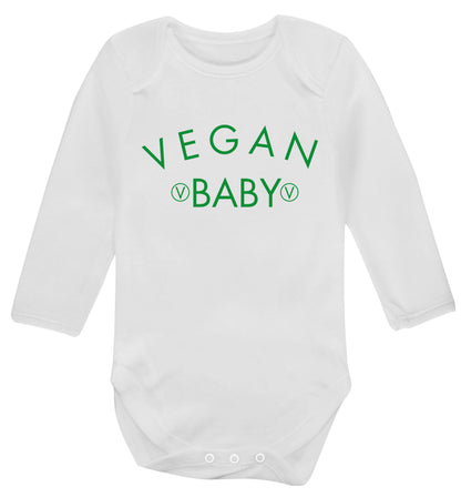 Vegan baby Baby Vest long sleeved white 6-12 months