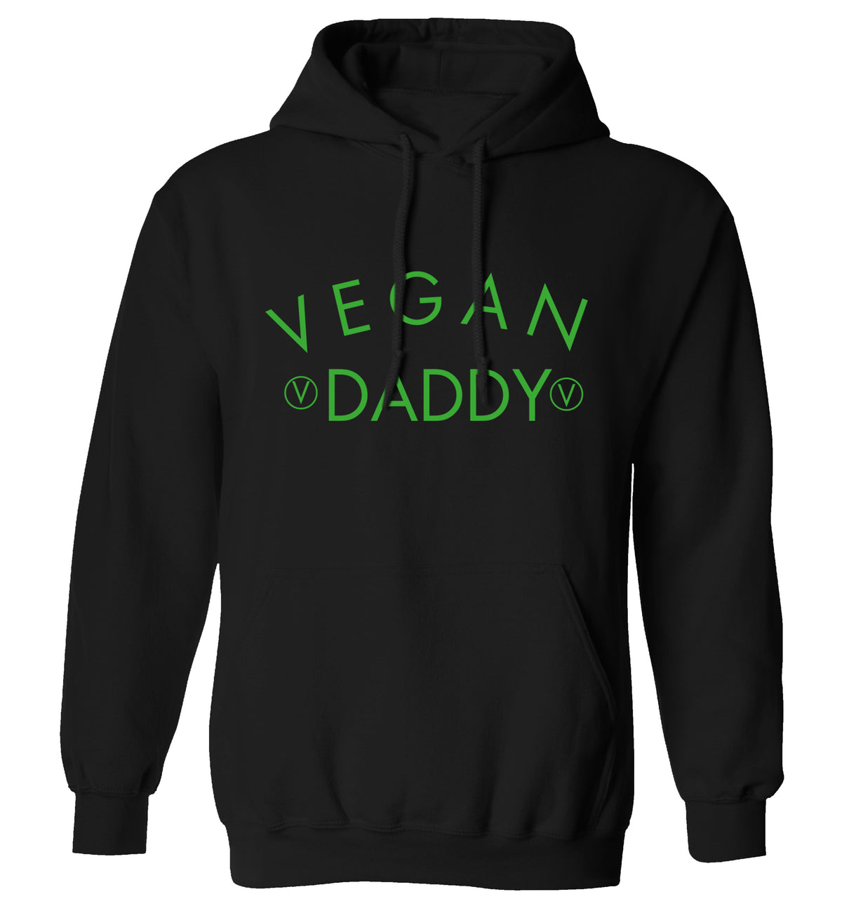 Vegan daddy adults unisex black hoodie 2XL