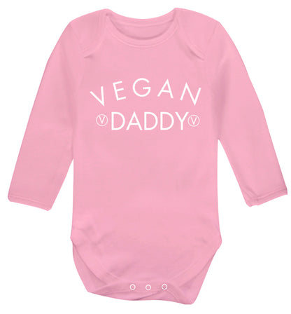 Vegan daddy Baby Vest long sleeved pale pink 6-12 months