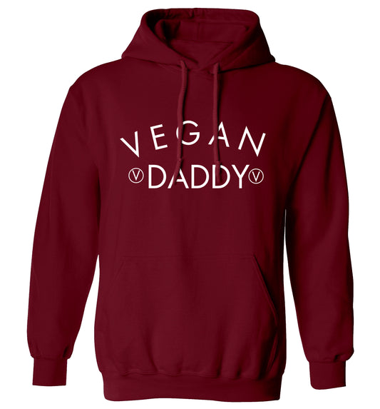 Vegan daddy adults unisex maroon hoodie 2XL