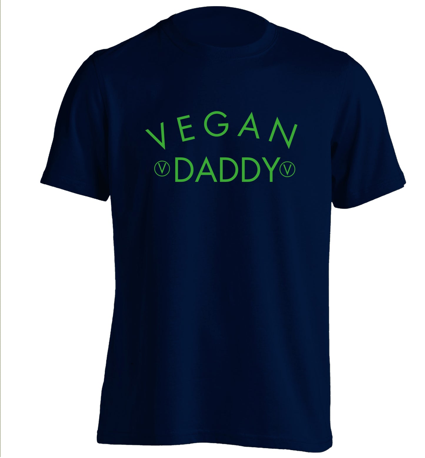 Vegan daddy adults unisex navy Tshirt 2XL
