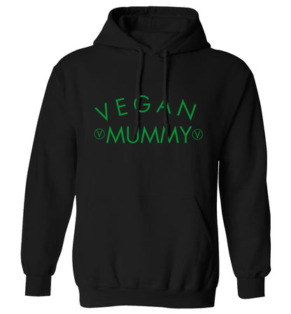 Vegan mummy adults unisex black hoodie 2XL