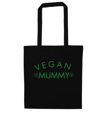 Vegan mummy black tote bag