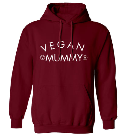Vegan mummy adults unisex maroon hoodie 2XL