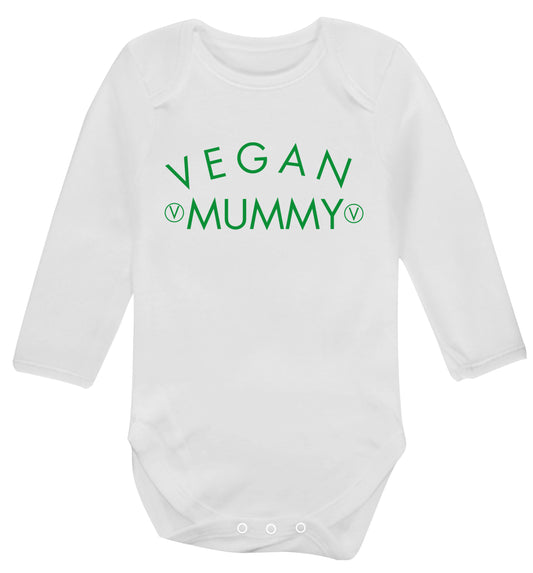 Vegan mummy Baby Vest long sleeved white 6-12 months