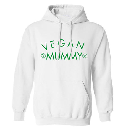 Vegan mummy adults unisex white hoodie 2XL