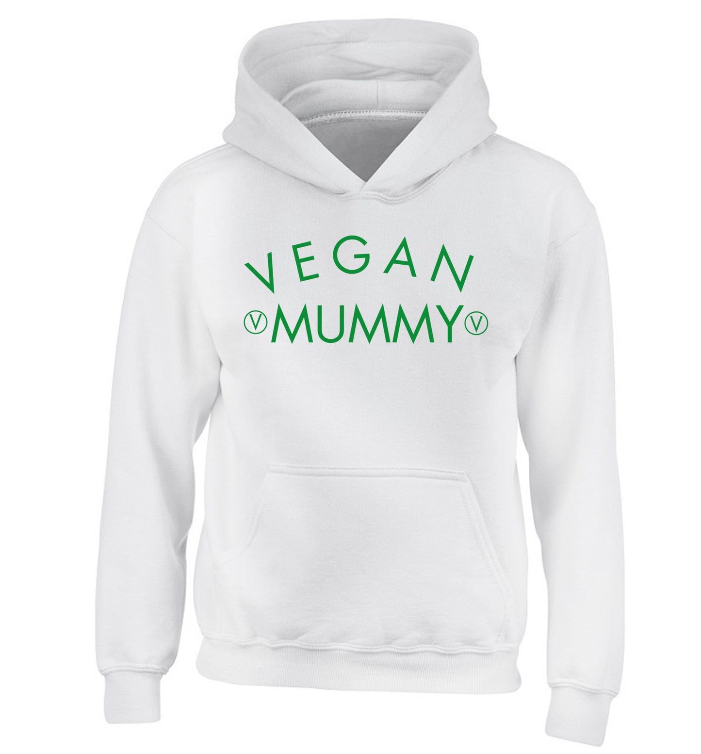 Vegan mummy children's white hoodie 12-14 Years