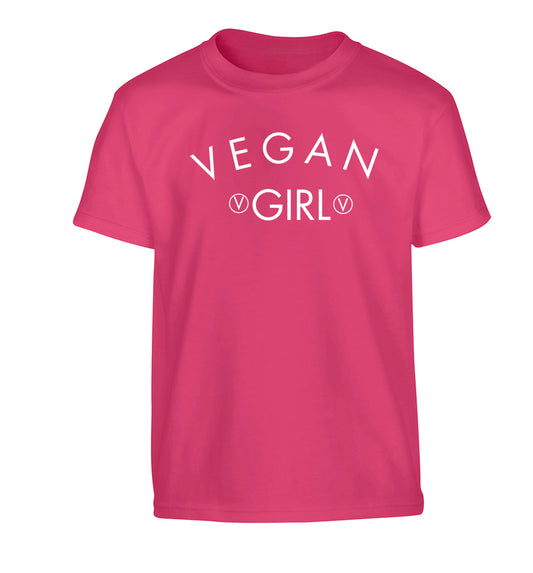 Vegan girl Children's pink Tshirt 12-14 Years