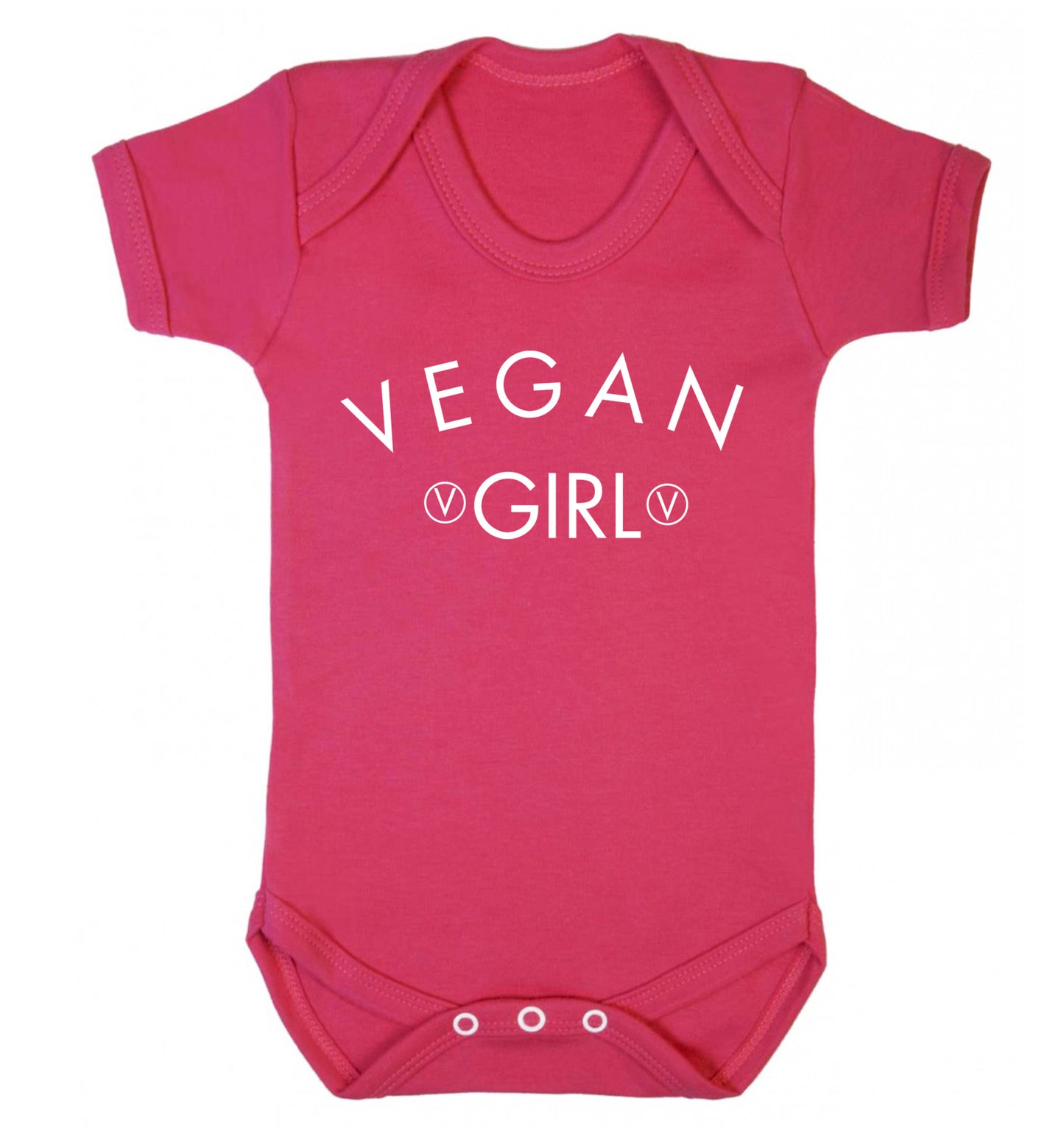 Vegan girl Baby Vest dark pink 18-24 months