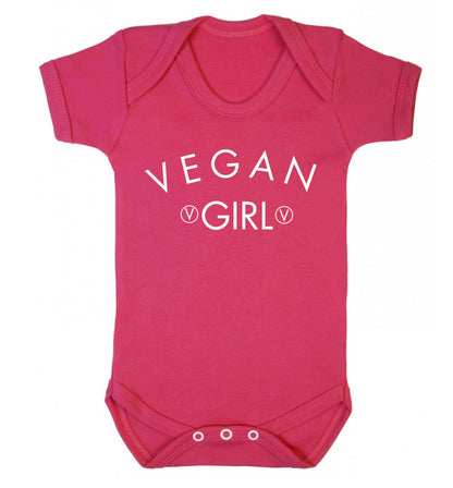 Vegan girl Baby Vest dark pink 18-24 months