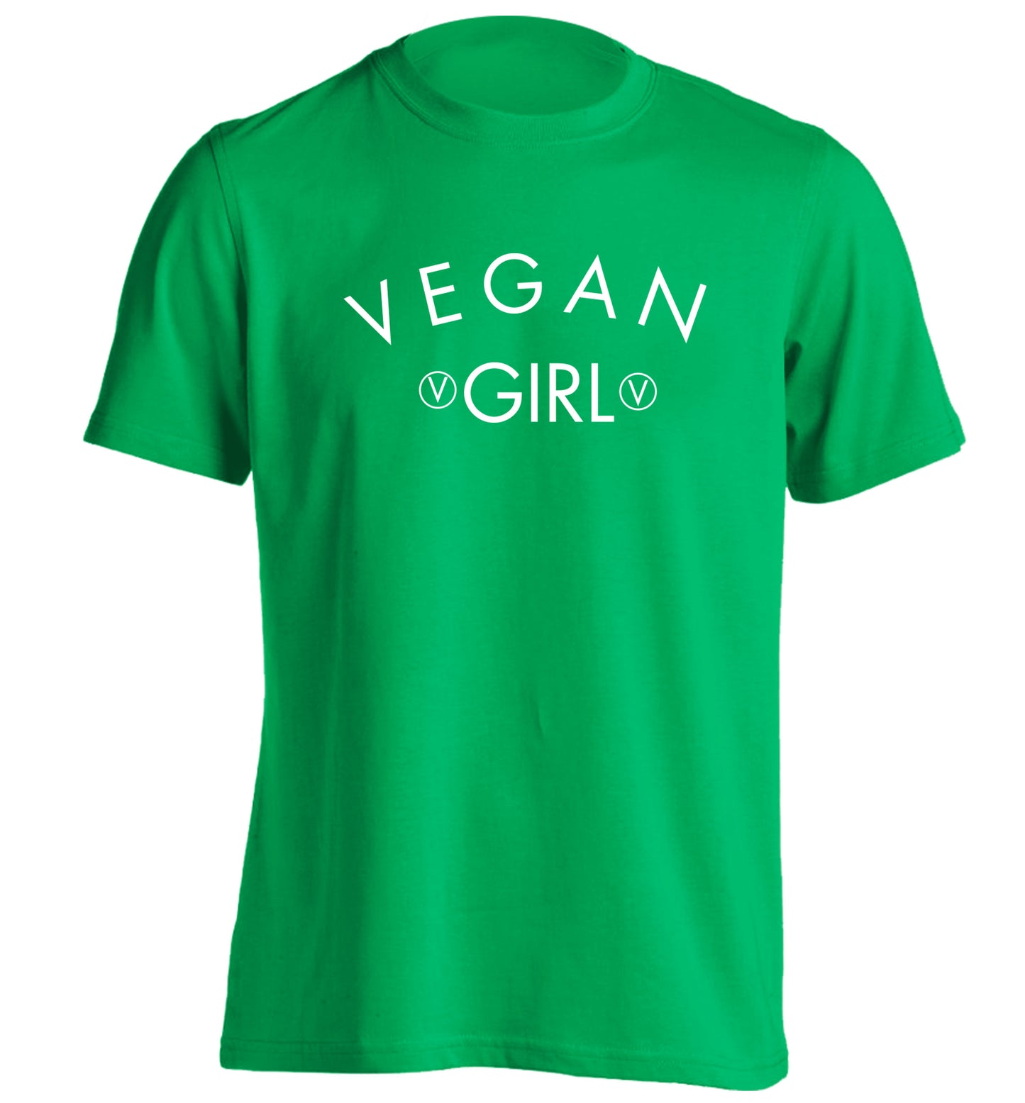 Vegan girl adults unisex green Tshirt 2XL