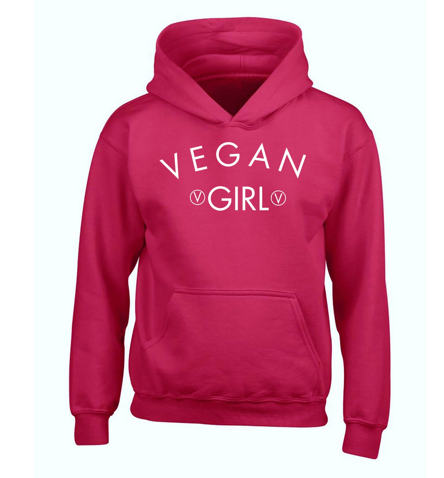 Vegan girl children's pink hoodie 12-14 Years