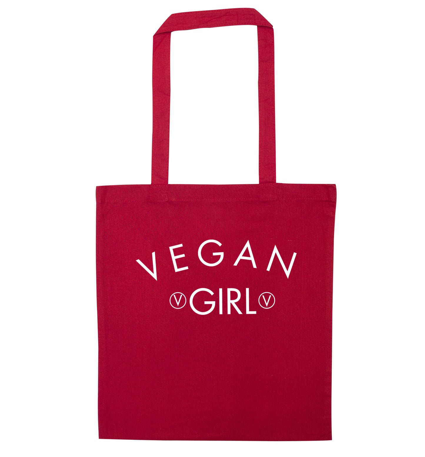 Vegan girl red tote bag