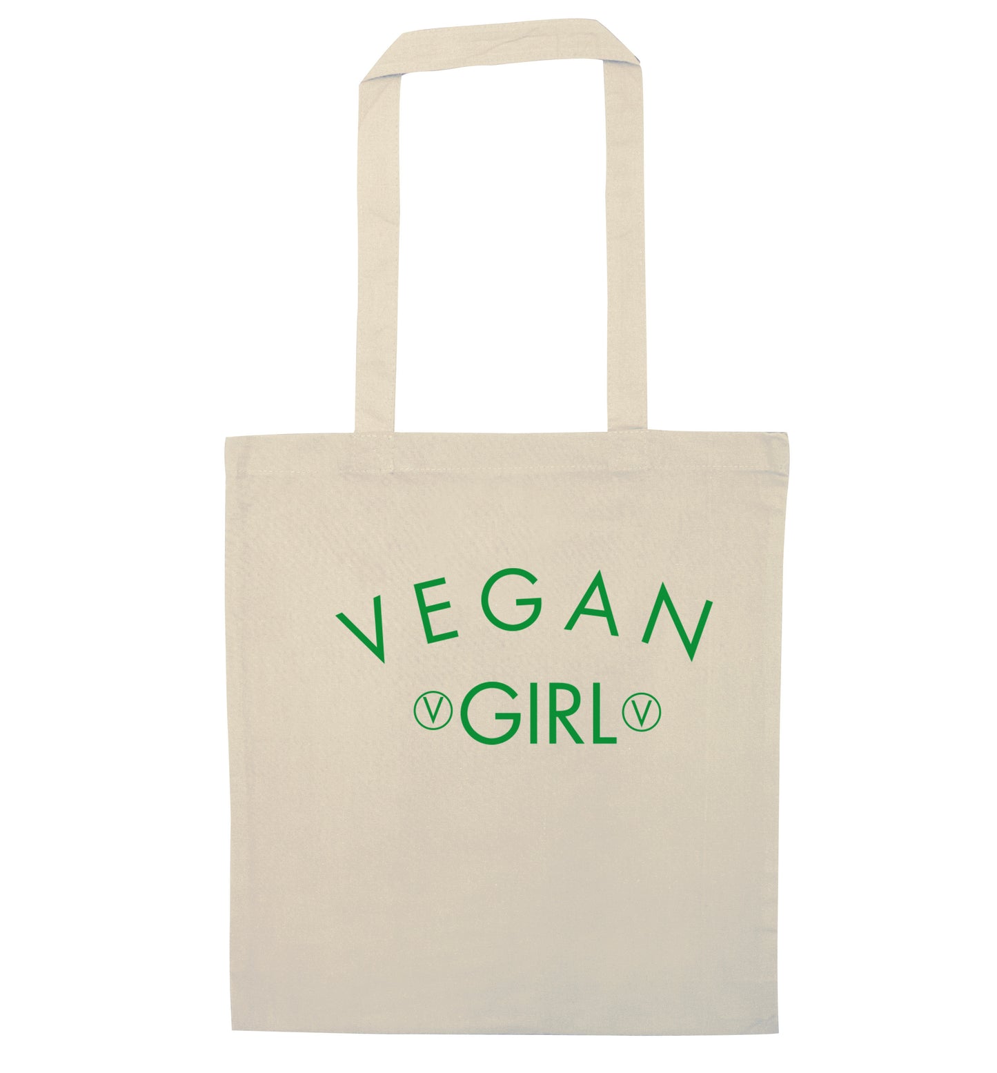 Vegan girl natural tote bag