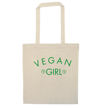 Vegan girl natural tote bag