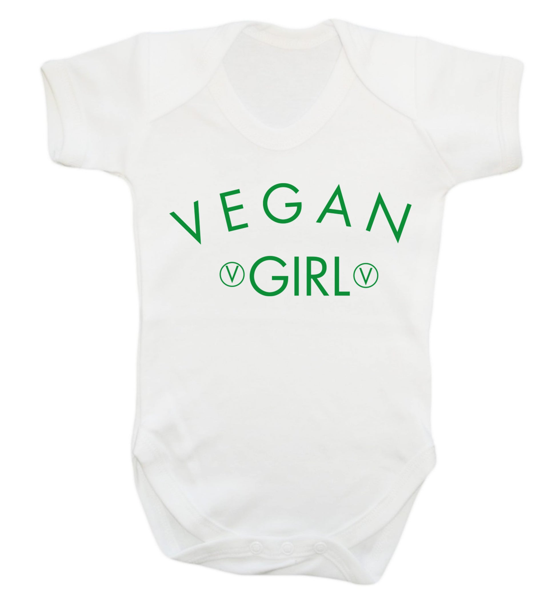 Vegan girl Baby Vest white 18-24 months