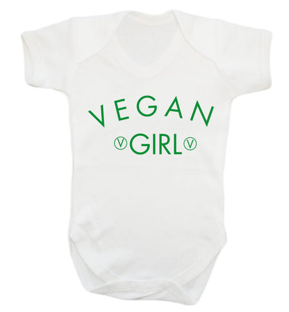 Vegan girl Baby Vest white 18-24 months