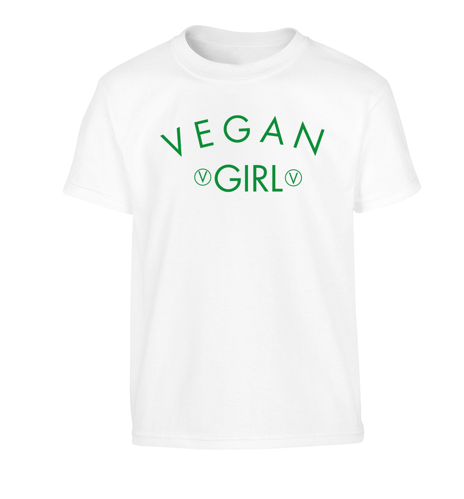Vegan girl Children's white Tshirt 12-14 Years