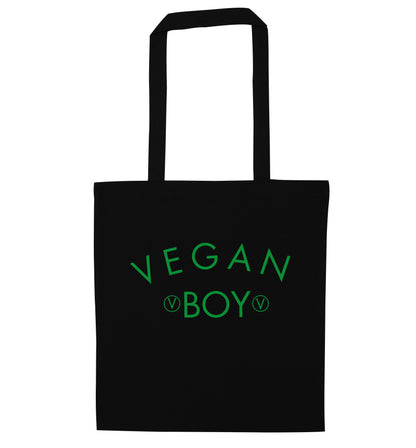 Vegan boy black tote bag