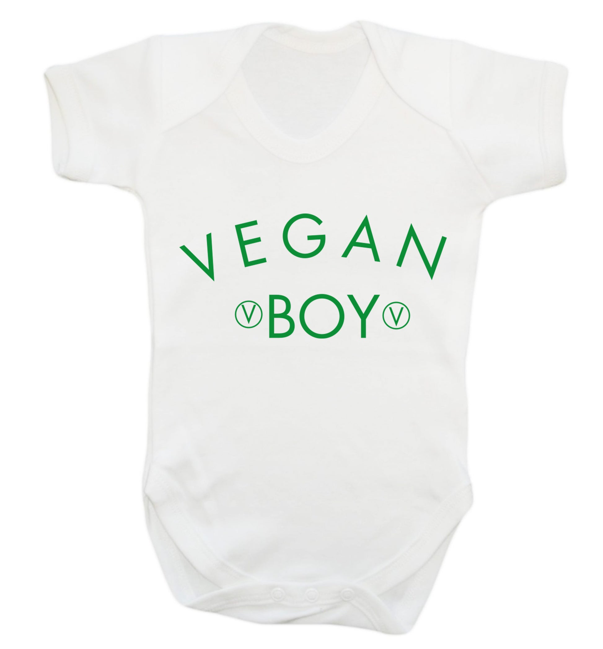 Vegan boy Baby Vest white 18-24 months