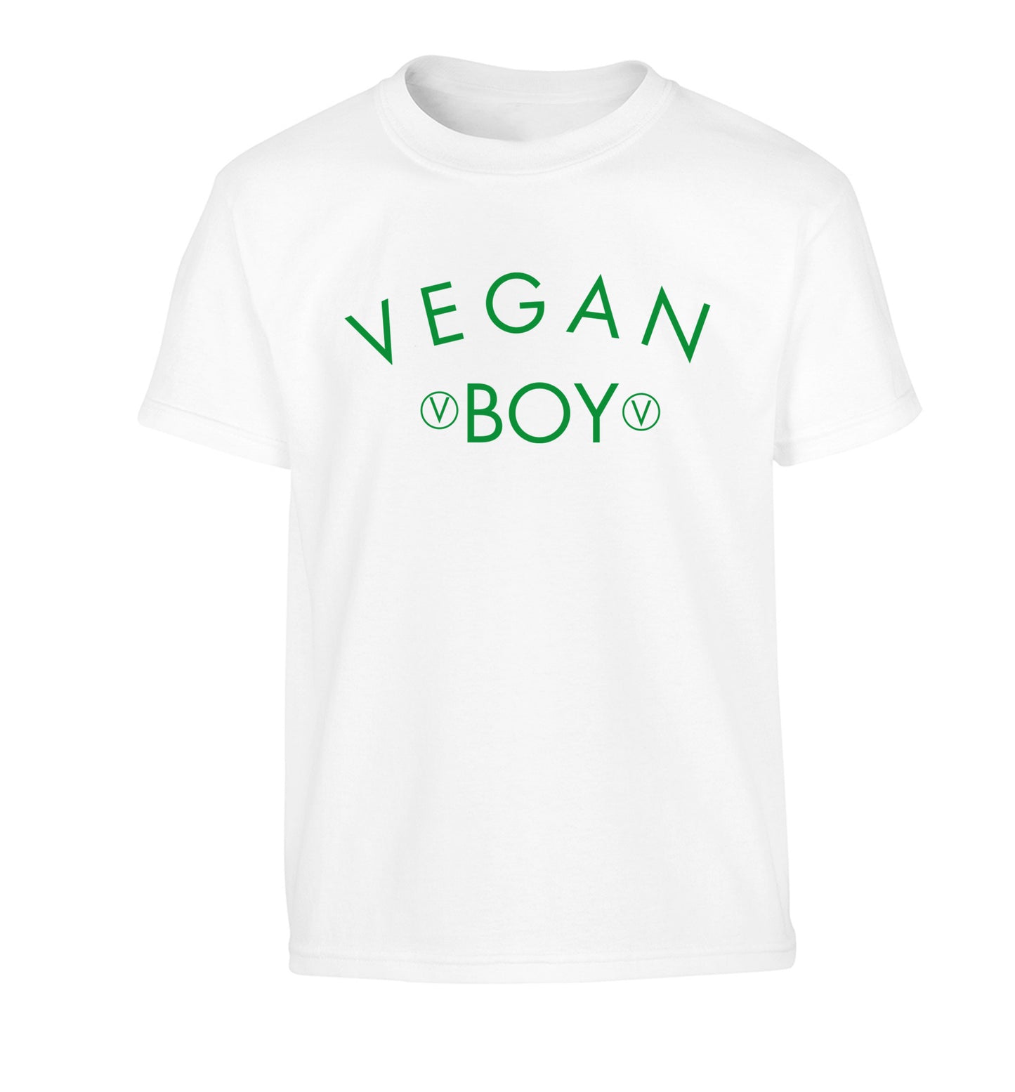 Vegan boy Children's white Tshirt 12-14 Years