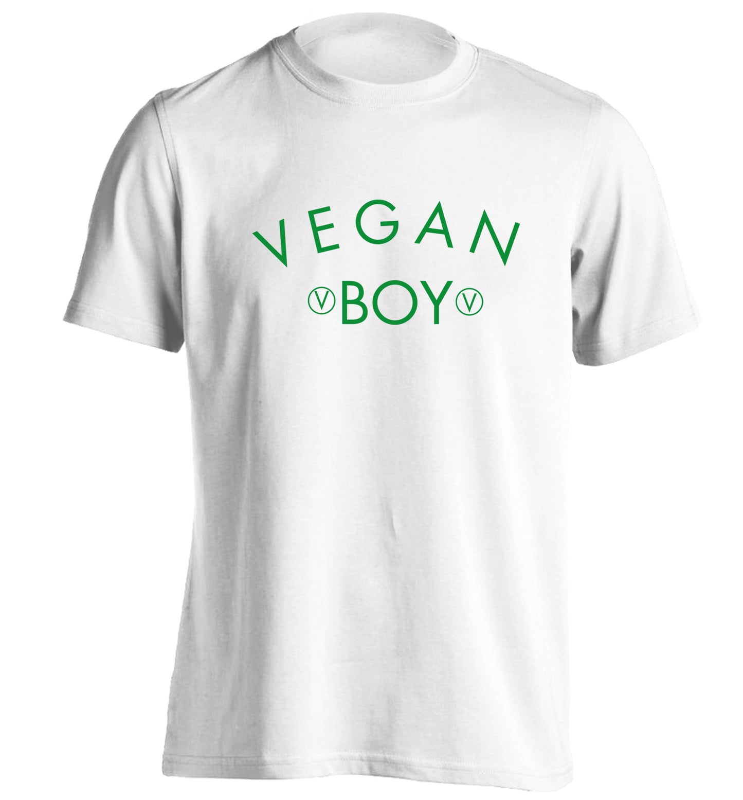 Vegan boy adults unisex white Tshirt 2XL
