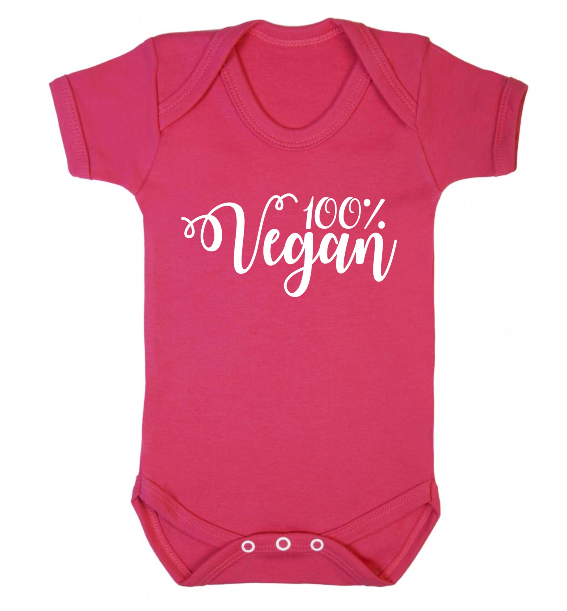 100% Vegan Baby Vest dark pink 18-24 months