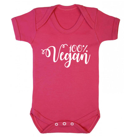 100% Vegan Baby Vest dark pink 18-24 months