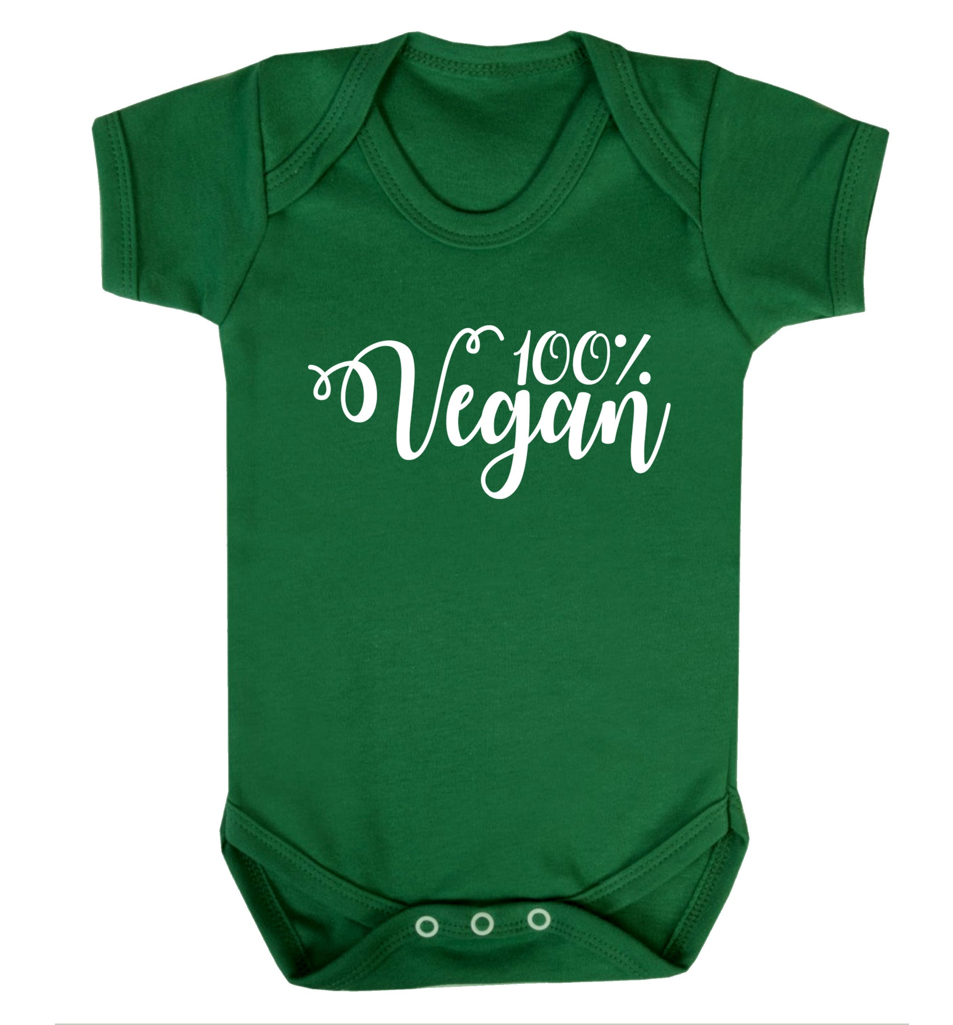 100% Vegan Baby Vest green 18-24 months