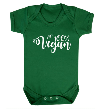100% Vegan Baby Vest green 18-24 months