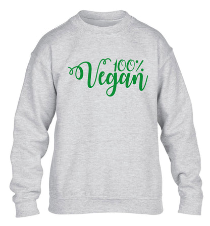 100% Vegan children's grey sweater 12-14 Years