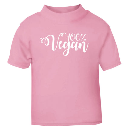 100% Vegan light pink Baby Toddler Tshirt 2 Years