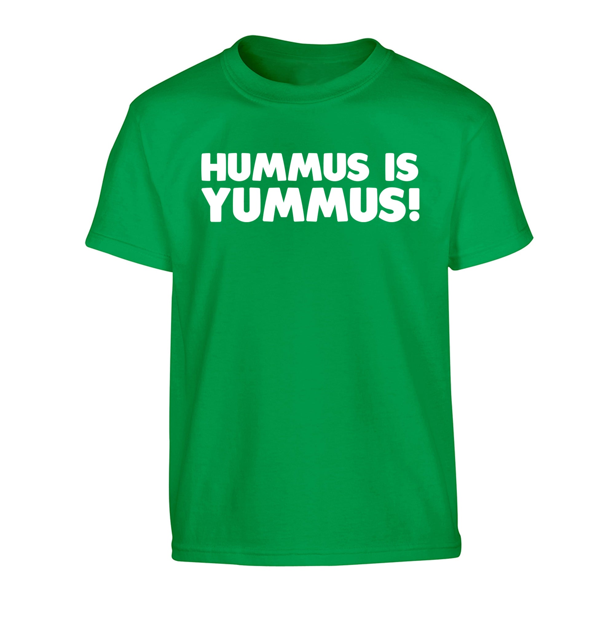 Hummus is Yummus  Children's green Tshirt 12-14 Years